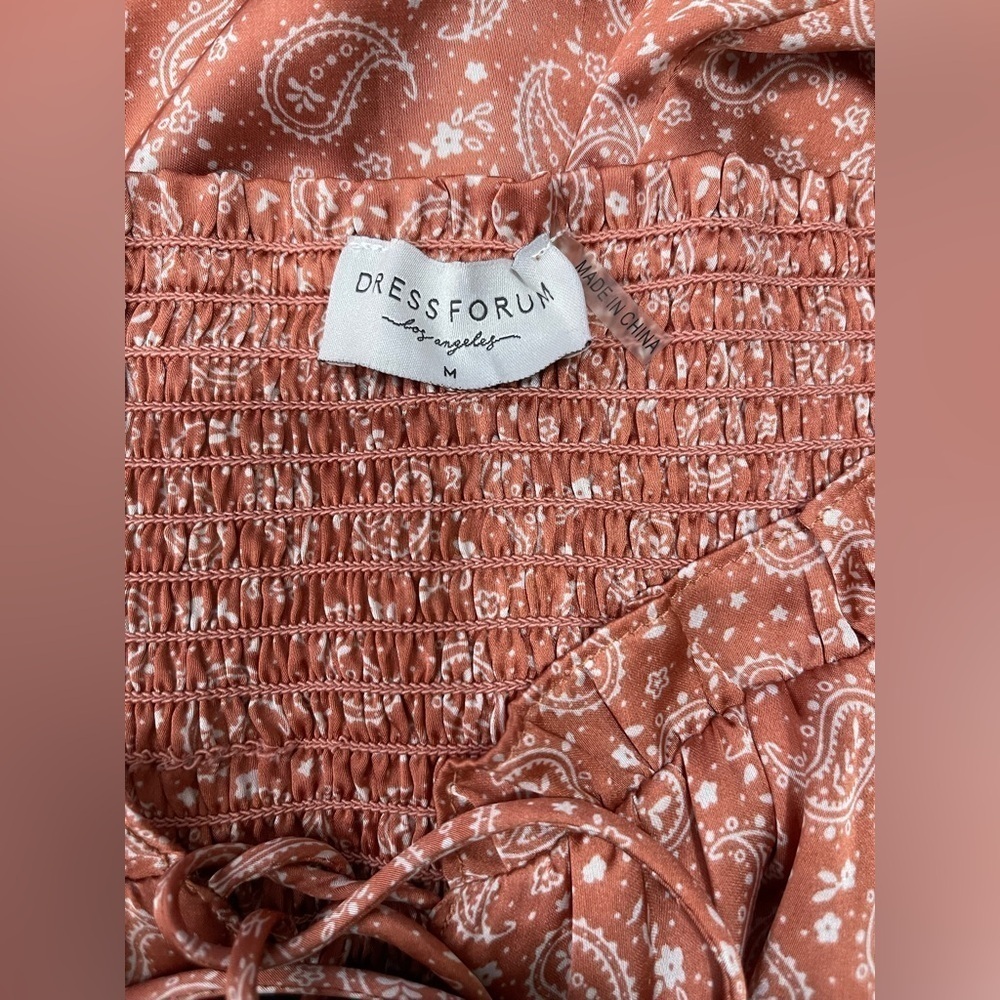 Dress Forum Babydoll Paisley Romper Size Medium - Picture 6 of 9